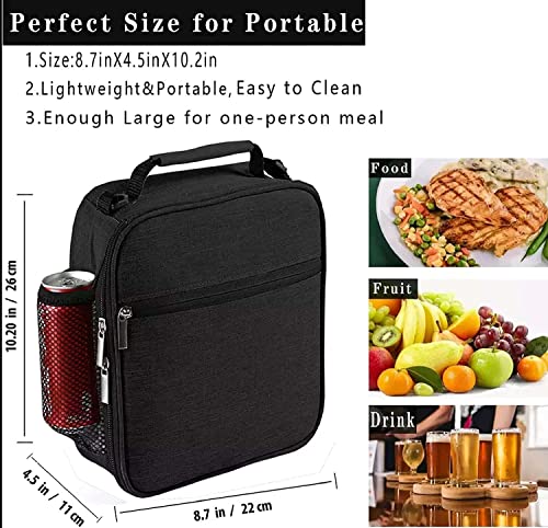 Image of Diablos Insulated Lunch Bag for Men and Women (5 Liters) - Tiffin Bag for Work, School, and Outdoors - Black