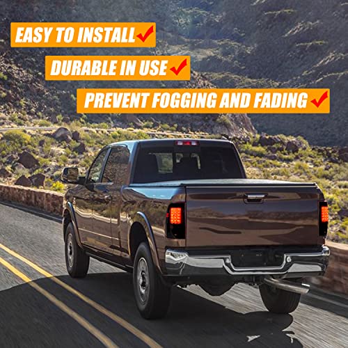 Ransoto Passenger & Driver Side Tail Lights Assembly Rear Brake Lamps Compatible With 2009-2018 Dodge Ram 1500/2010-2018 Dodge Ram 2500 3500 (Not Fit For Models With Factory Led Tail Lights) #TOP7