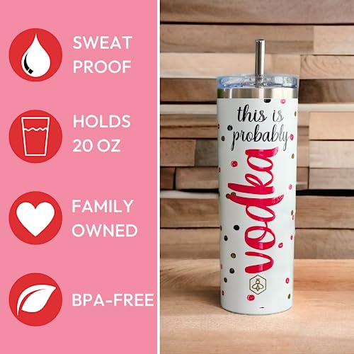 Biddlebee Insulated Tumbler With Lid And Straw | Reusable Travel Tumblers For Cold Brew, Water, Smoothie & Tea | 20Oz Iced Coffee Cup With Lids & Stainless Steel Straws | Fits In Most Cupholders #TOP2