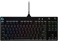 Teclado Mecânico Gamer Logitech G PRO com Layout US, RGB LIGHTSYNC, Design TKL, Cabo Destacável e Switch Exclusivo GX Blue Clicky
