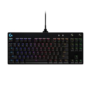 Logitech G Pro Teclado mecánicopara Gaming,Diseño sin Teclado numérico ultraportátil,Cable Micro USB extraíble,Teclas retroiluminadas RGB LIGHTSYNC con 16,8 Millones de Colores,US INT'L QWERTY- Negro - Oferta en Videojuegos
