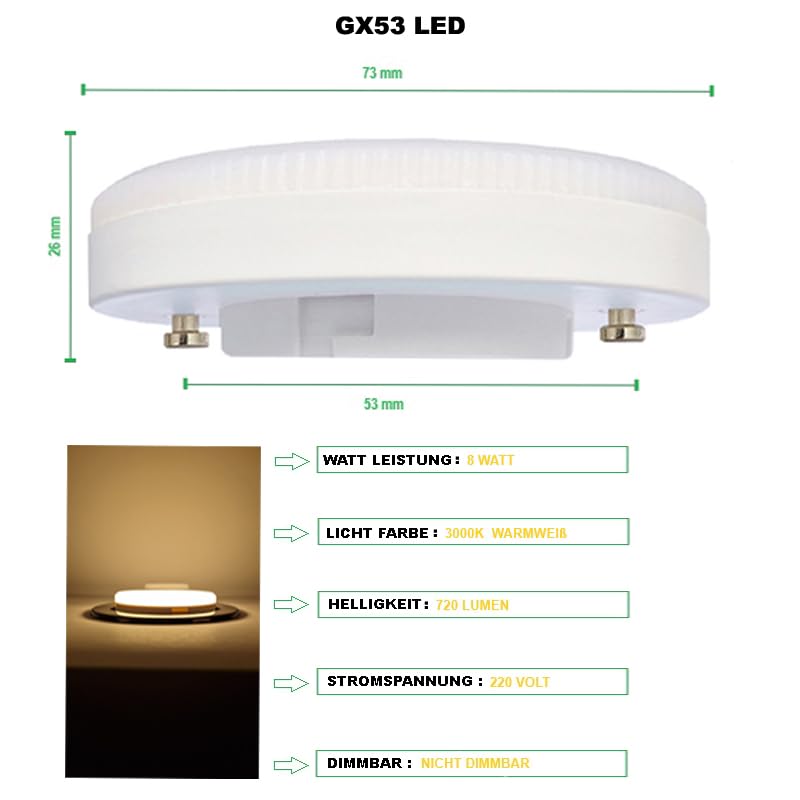 Lampadine Led| Attacco Gx53|vendita Lampadine Led A Salerno|lampadine Led A Prezzi Scontati|lampadine Led In Offerta|online - Foto 8