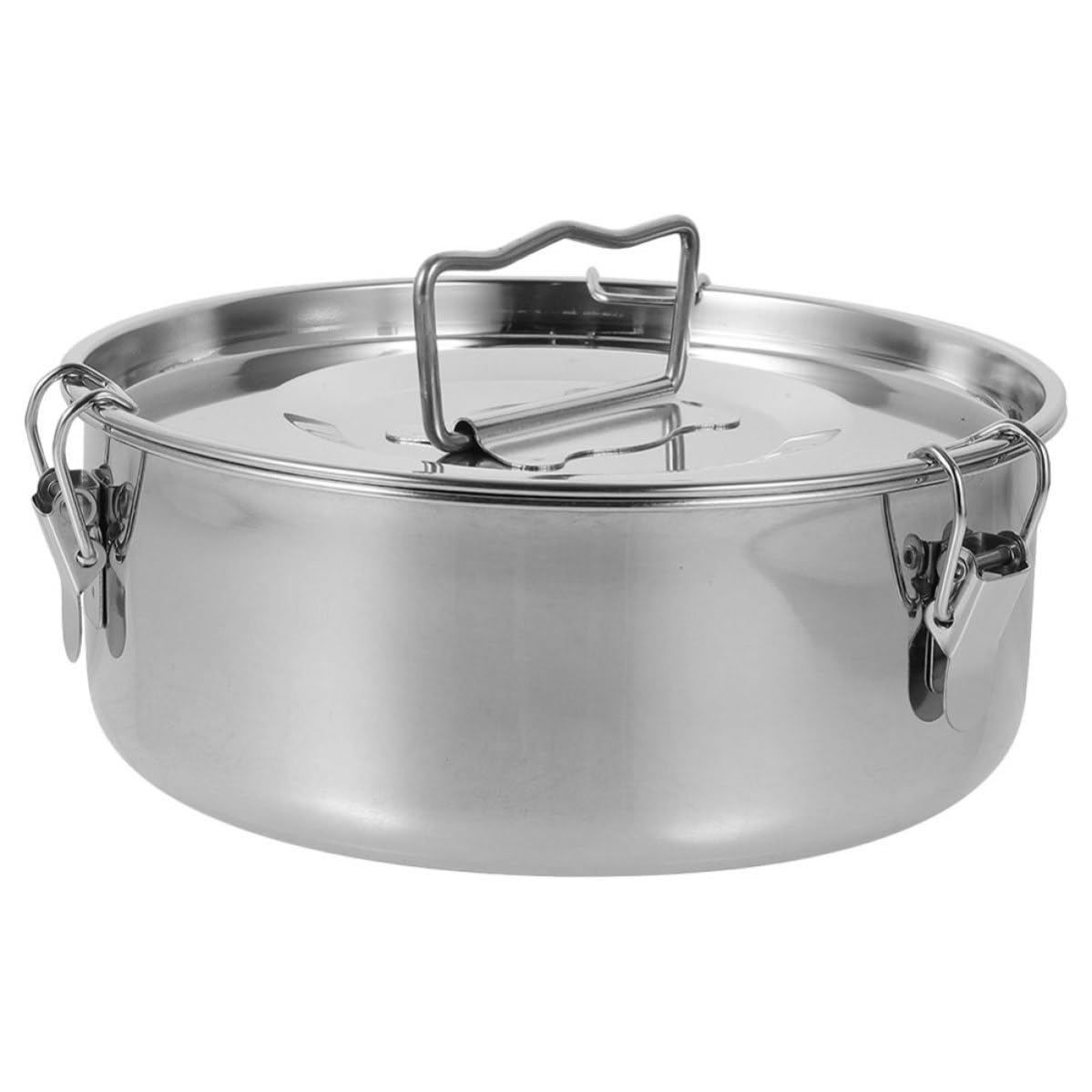 MAGICLULU Molde y Calentamiento Uniforme para Flan con Tapa de Acero Inoxidable Diseño de Cierre Utensilio de Cocina y Hornear con Eficiencia Adecuado para Hacer Flanes