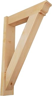 6"W x 24"D x 36"H Traditional Traditional Rough Sawn Outlooker, Douglas Fir