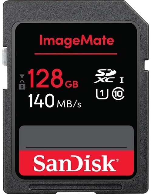 Image of SanDisk 128GB ImageMate SDXC UHS 1 Memory Card - Up to 140MB /s - SDSDUN4-128G-AW6KN, BLACK
