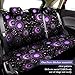Riakrum 15 Pcs Gradient Sun Moon Star Car Seat Covers Full Set for Women Steering Wheel Cover Shoulder Pads Armrest Pad Keychain Wrist Strap Auto Seat Universal for Vehicle SUV Truck Protector