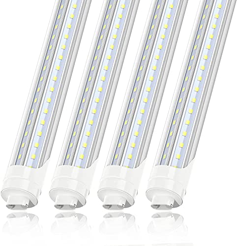 JESLED 8FT LED Bulbs Light 72W 7200LM 5000K Daylight Clear 4-Pack