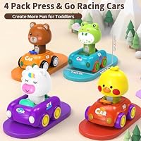 LBJGL Press and Go Toy Cars for Toddlers 1-3，Fun Vehicle Playset for Kids — image 7
