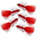 Qievcrme 10Pcs Wooly Bugger Fly Fishing Flies for Trout, Bass and Salmon-Streamer Assortment Wet Fli