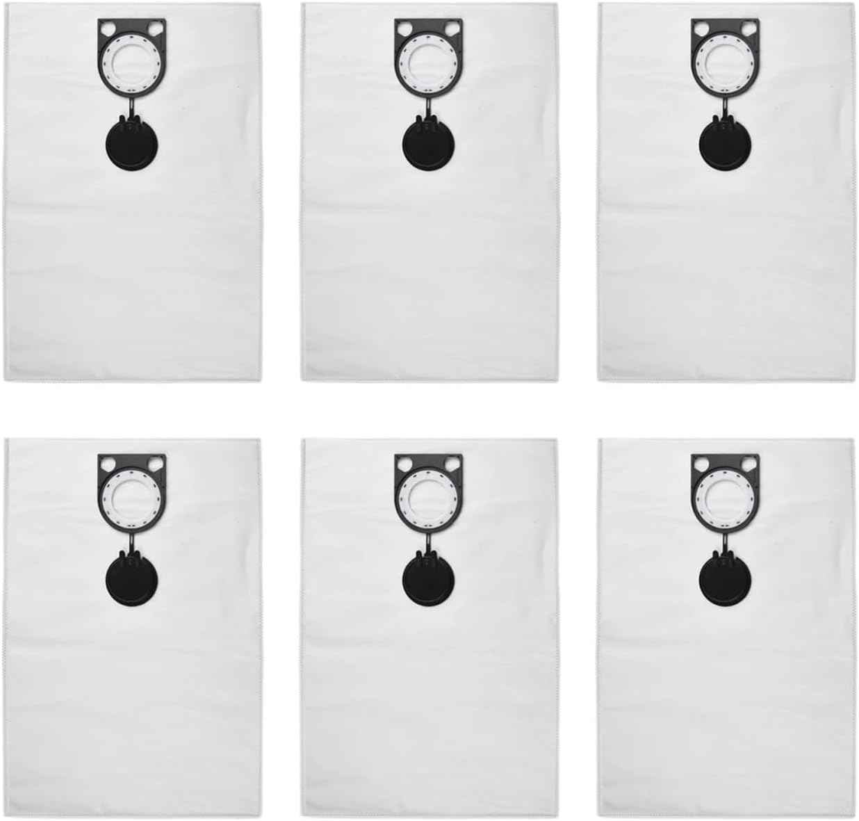 6pcs Fleece Filter Dust Bags，Compatible For Metabo，Compatible For ASR 25 L，2025，35，50 L SC Vacuum Cleaner Bags