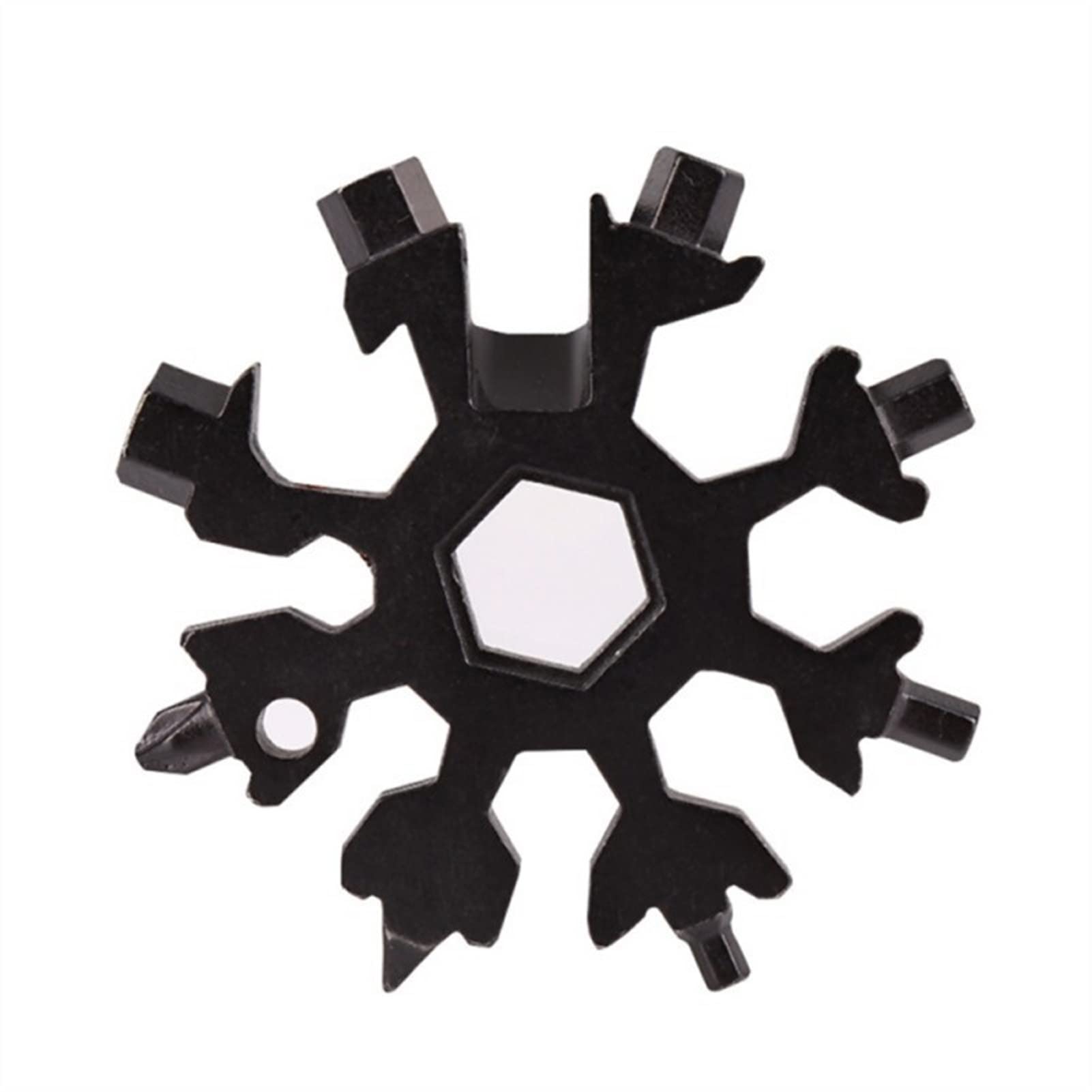 Schneeflocken-Schraubenschlüssel, Schneeflocken-Multitool, Schraubendreherschlüssel(Black)
