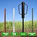 yarlung Fence Post Driver, 17 LBS Heavy Duty Hand Post Pounder with Handles for Metal U Posts, T Posts, Garden Wooden Fence, Black
