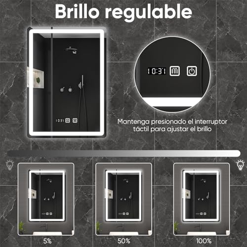 Mejores review On-line Espejos de Baño con Luz LED favoritos de las personas. 12 Imagen adicional