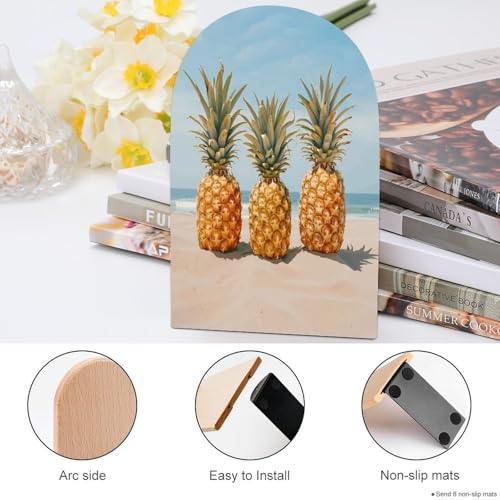 Sujetalibros decorativos de madera Ocean Beach estantes 5