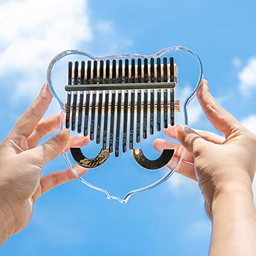 YWSZJ 17 Llaves, Transparente acrílico Thumb Piano Starter Finger Piano Hammer Cover