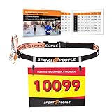 Sport2People Ultra Running Race Belt for Runners - Triathlon Number Belt with Gel Loops - Reflective Running Gear for Marathon Races