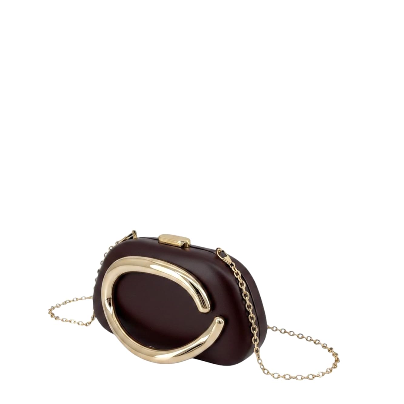 MODELISA - Bolso de Fiesta Tipo Clutch para Mujer, Cartera de Mano Elegante con Cadena de Hombro de Noche Rígido para Bodas, Ceremonias y Eventos