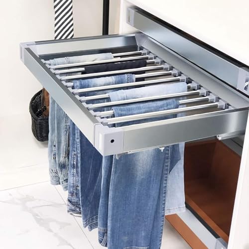 Tringle à vêtements extensible pour dressing et rangement de pantalons