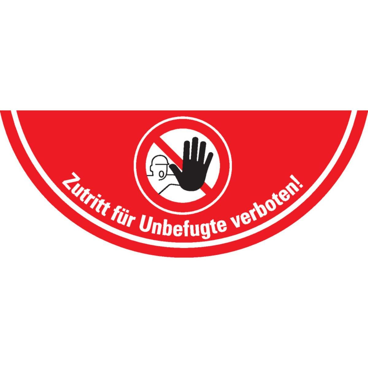 Bodenmarkierung Zutritt Für Unbefugte Verboten, R10, Bodenmarkierungsfolie, 750x300mm