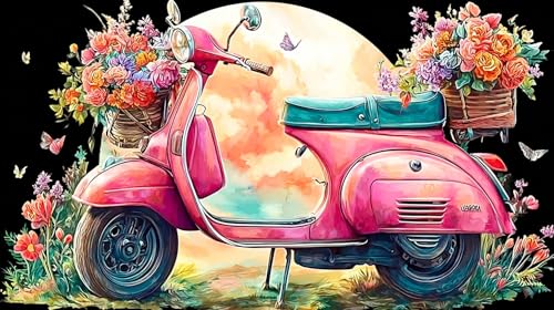 Rompecabezas creativo de 1000 piezas sobre motos para tardes de juegos en familia