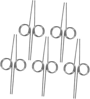 ねじりバネ ゴミ箱蓋用スプリング 交換用トーションスプリング 10個 シルバー ステンレス鋼 外径10mm ゴミ箱修理用 小型バネ 多機能交換部品