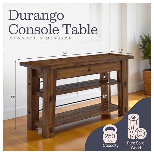 Durango 54-Inch Farmhouse-Industrial Console Table