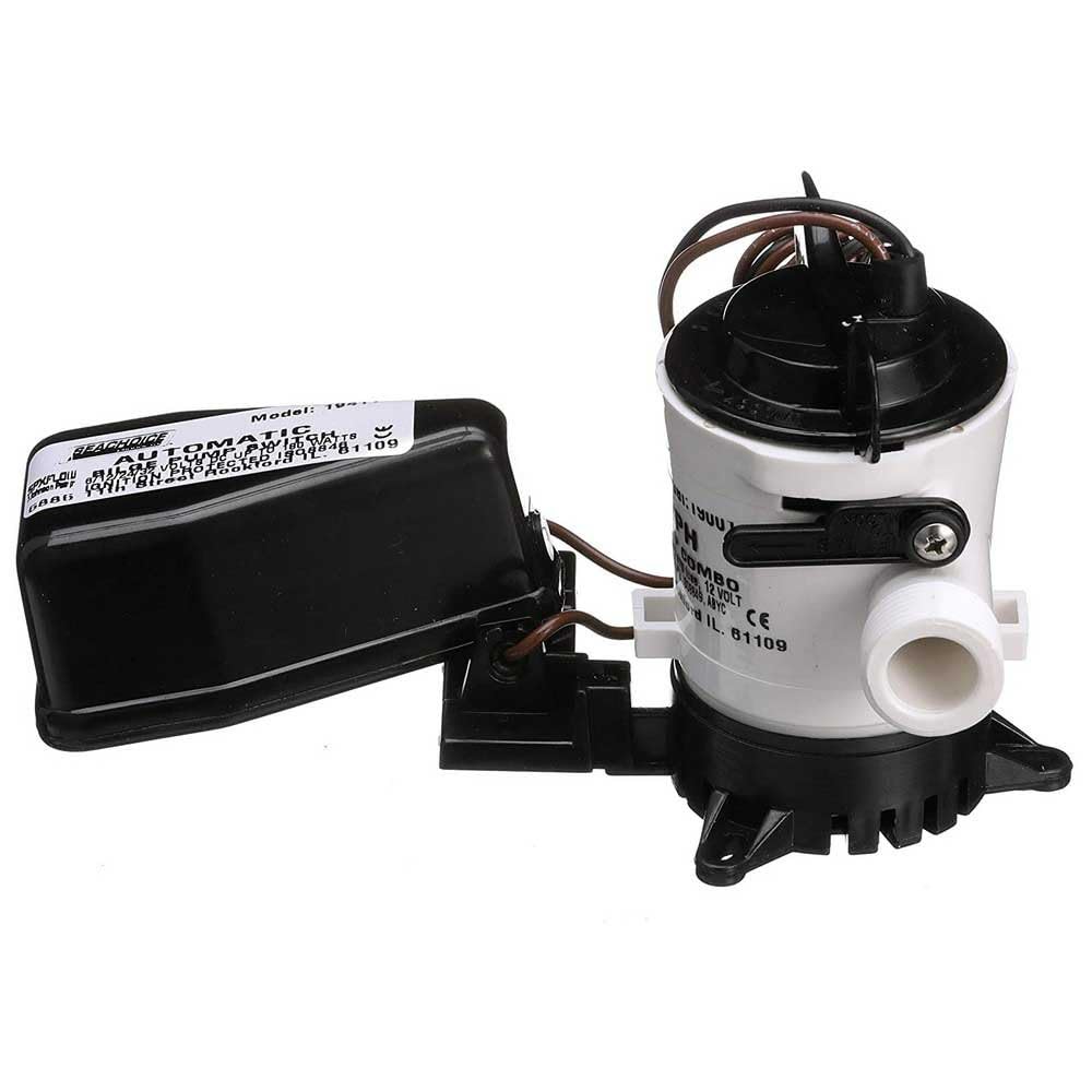 Seachoice Bomba de achique automática con interruptor de flotador, 750 GPH, tamaño de manguera de 3/4 pulgadas