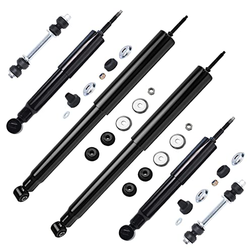 Image of Detroit Axle - 6pc Shocks Sway Bars Kit for 2WD 1997-2003 Ford F-150 [Models Under 7700LB GVW] Complete 4 Front Rear Shock Absorbers 2 Front Sway Bar Links 1998 1999 2000 2001 2002 Replacement Shocks