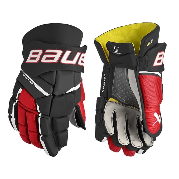 Bauer Supreme M3 Handschuhe Intermediate, Größe:12 Zoll, Farbe:schwarz/rot Sport & Freizeit