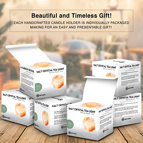 Nevlers 2.5 Lbs 6 Pack Natural Himalayan Salt Tea Light Candles Holder | Great Room Décor #TOP4
