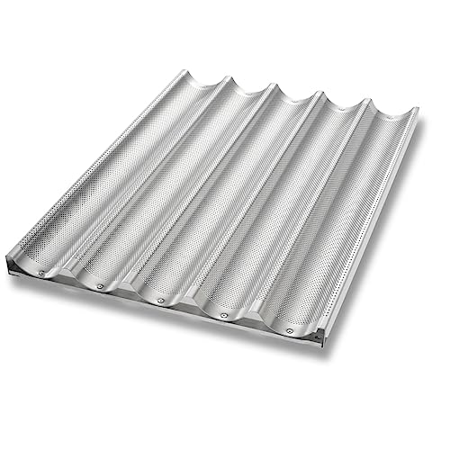 Chicago Metallic Uni-Lock Perf. Aluminum 5-Mold Baguette Pan