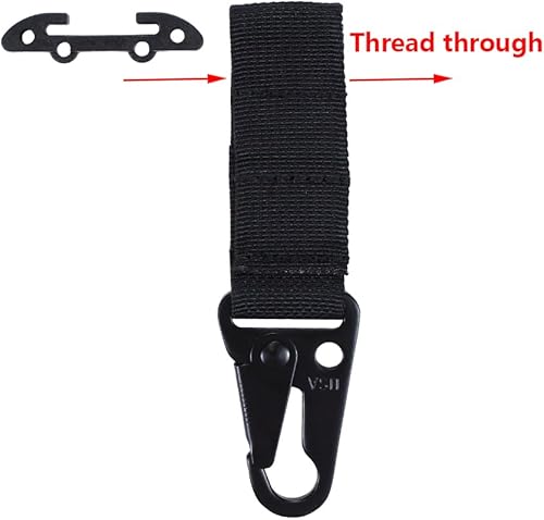 Miniatura 9 de Clip de engranaje táctico Gancho de choque Mosquetón colgante T-Mount MOLLE Webbing Cinturón de batalla Clip Metal Llavero Chaleco Accesorios Mc