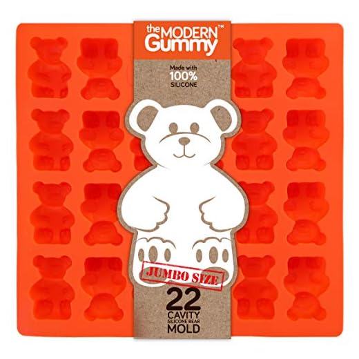 JUMBO size GUMMY BEAR Mold by the Modern Gummy, SILICONE, 24 cavity, Candy, Soap Molds, Gelatin Shots, Cupcake topper, Chocolate, Ice tray