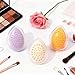 Framendino, 4 Pack Breathable Makeup Sponge Case Protective Plastic Beauty Container Blender Holder Cosmetic Egg Storage Cases for Women Travel Clear Teardrop-Shaped
