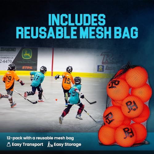 image for Premier Sports - 12-Pack All-Weather Street Hockey Balls – Durable, 