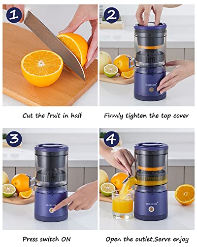 Citrus Juicer Electric Orange Squeezer Lemon Squeezer Electric High Juice Yield Juicer Usb Charging Usb Charging Juicer Lime Press Wireless Portable Travel Juice Mate #TOP2