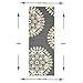 Qute Home European Medallion Non-Slip Rubber Backed Area Rugs & Runner Rug (Grey - Ivory) (2 ft X 6 ft Runner Rug)
