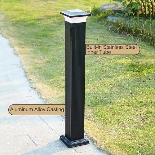 Lampe solaire LED double robinet extérieur borne antigel de 60cm - 7