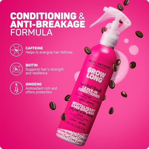 Marc Anthony Leave-In Hair Conditioner Spray for Long & Detangled Hair, Grow Long - Moisturizing & Deep Conditioning Detangler Spray with Biotin For Split Ends, Breakage & Reduces Frizz