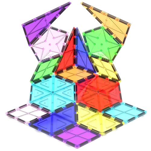 PicassoTiles 16-Piece Magnetic Building Tiles Starter Set
