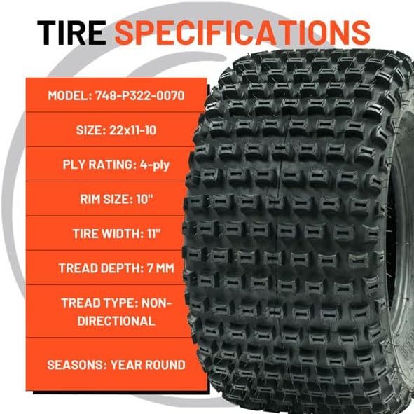 22 x 11-10 Ocelot P322 ATV Tire