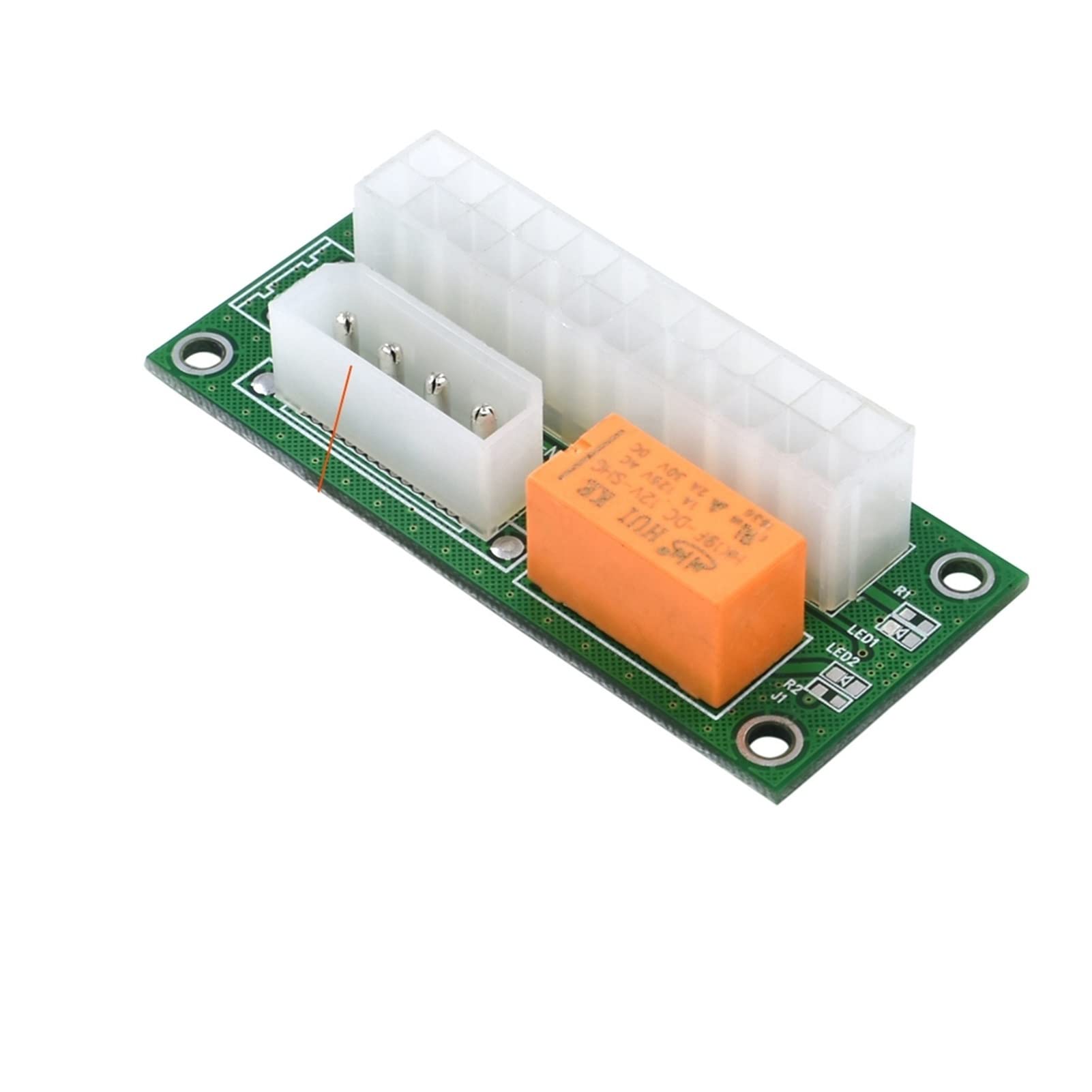 XMKT 24-pinowy na 4-pinowy/SATA Molex synchroniczny podwójny zasilacz adapter synchronizacji karta ATX Add2psu dla górnictwa (10 szt. na 4-pinowy zielony)
