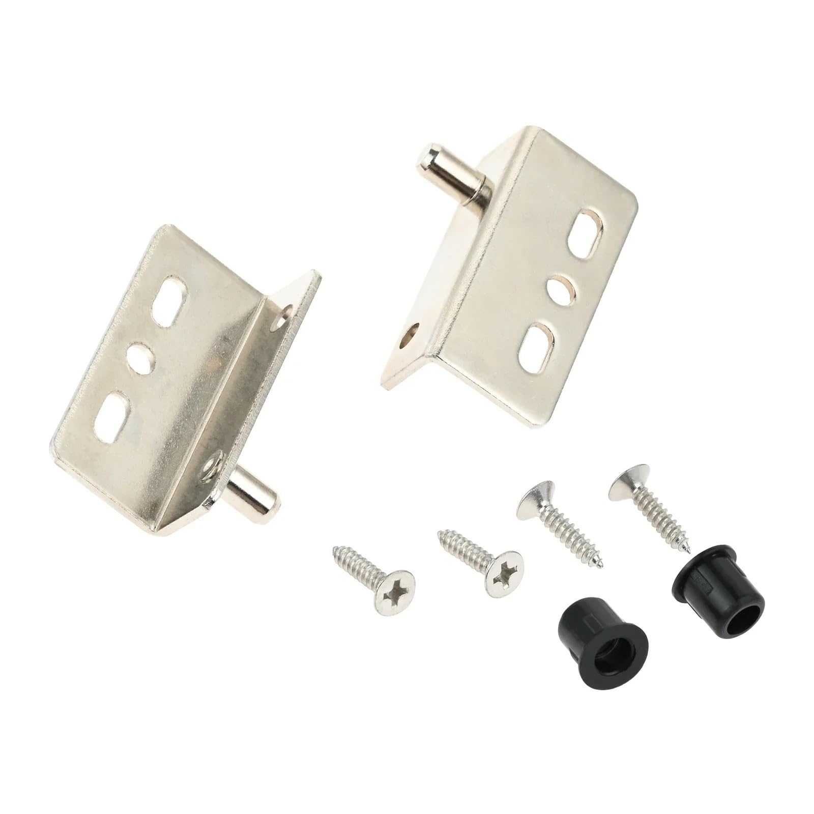 HKVTVCYPYA 10Pcs Pivot Hinges W/Bushing Heavy Duty Concealed Shaft Door for Wood Doors Drawers Cabinet Wardrobe Furniture Hardware(Silver)