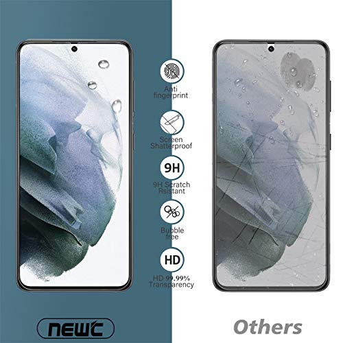 Image of NEW'C 3 Pack Designed for Samsung Galaxy S21 Plus / S21+ 5G (6.7),Screen Protector Tempered Glass, Fingerprint Resistant, 9H Hardness, 0.33mm Ultra Transparent, Ultra Resistant