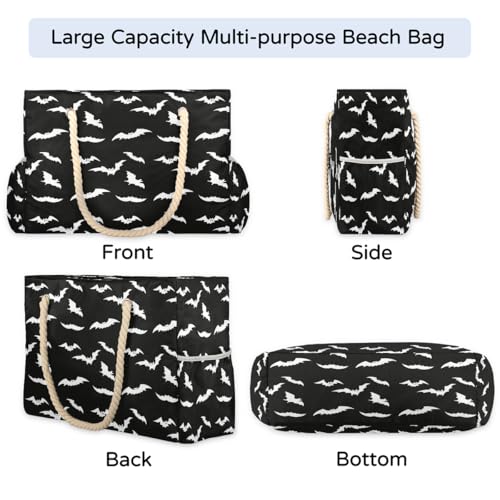 Bolso grande de playa para mujer con cremallera resistente al agua miniatura 6