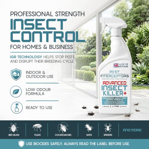 ADVANCED KILLER INSECT + | 3 active ingredients including an IGR! kills Bedbugs, Ants, Beetles, Mites, Cockroaches, Fleas, Flies, Mosquitos, Wasps, Moths and Spiders! - Image 3