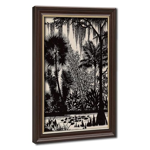 Toile vintage Florida Skies par Don Blanding avec nuages pour déco de bureau