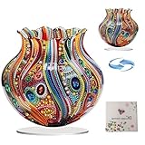 LIULIMI DIY 5d Painting Kits,Special Shaped Art Kit,Stand Up Acrylic Tabletop Ornaments Making kit, Painting Double Sided, Gift（vase）