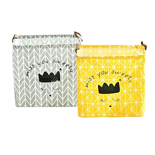 Baoblaze Storage Basket Toy Organizer Clothes Bucket Laundry Bin Hamper Postage, Yellow #TOP2