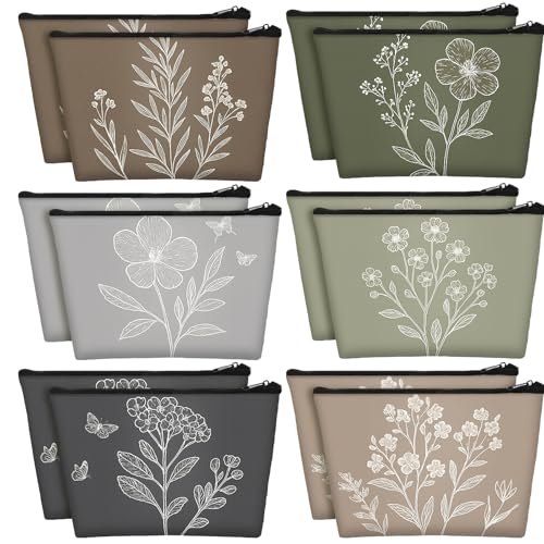 Sweetude 12 Pcs Vintage Floral Bags